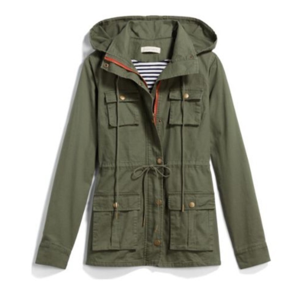 41 Hawthorn Chaplin Essential Hooded Anorak olive green utility Jacket small - Picture 2 of 15